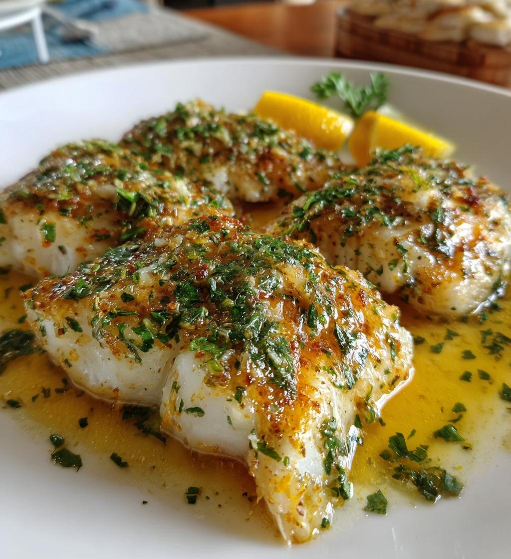 Baked Garlic Butter Cod Recipe | Juicy & Delicious