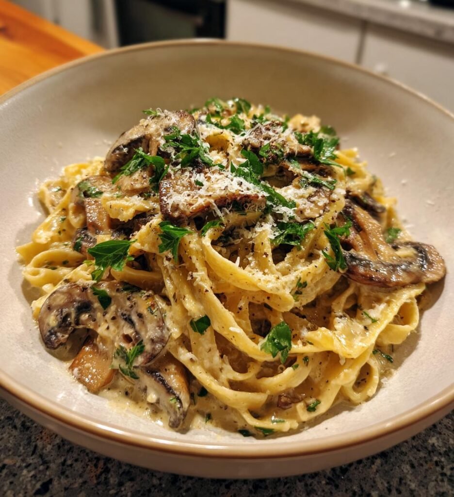 creamy mushroom pasta recipe