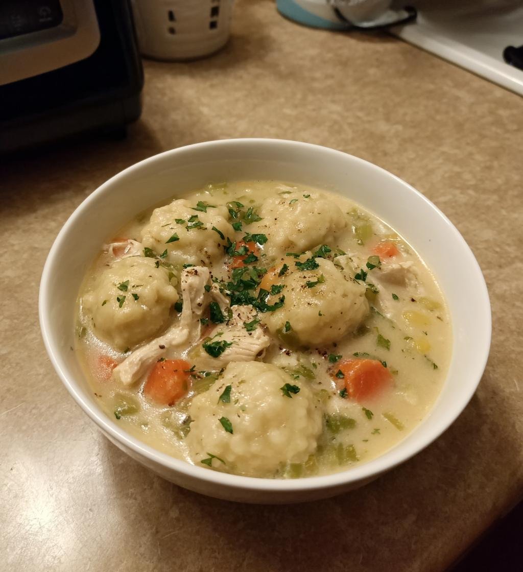 Slow Cooker Chicken and Dumplings - Creamy Comfort Food Recipe