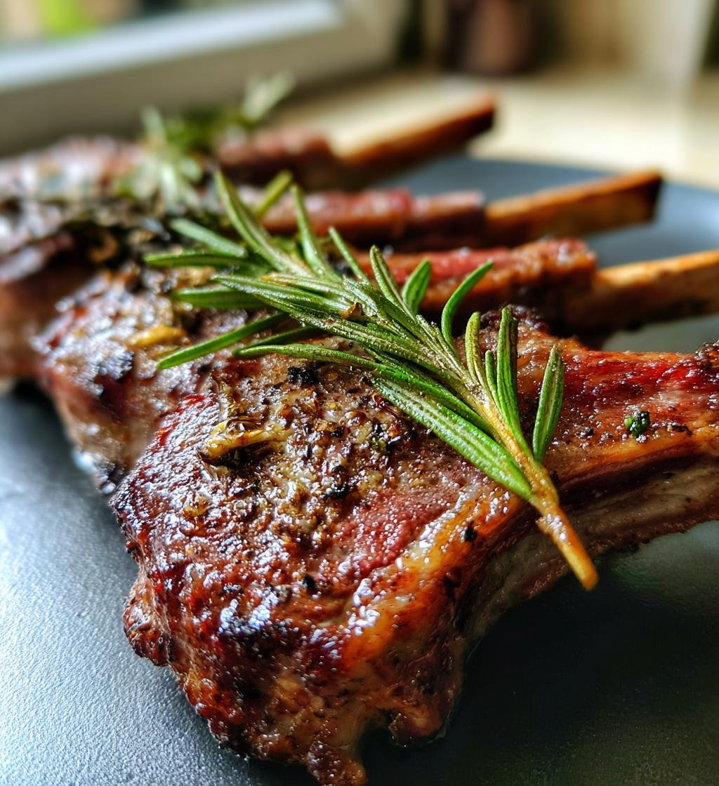 Lamb Chops with Rosemary and Garlic - Juicy and Perfectly Seasoned