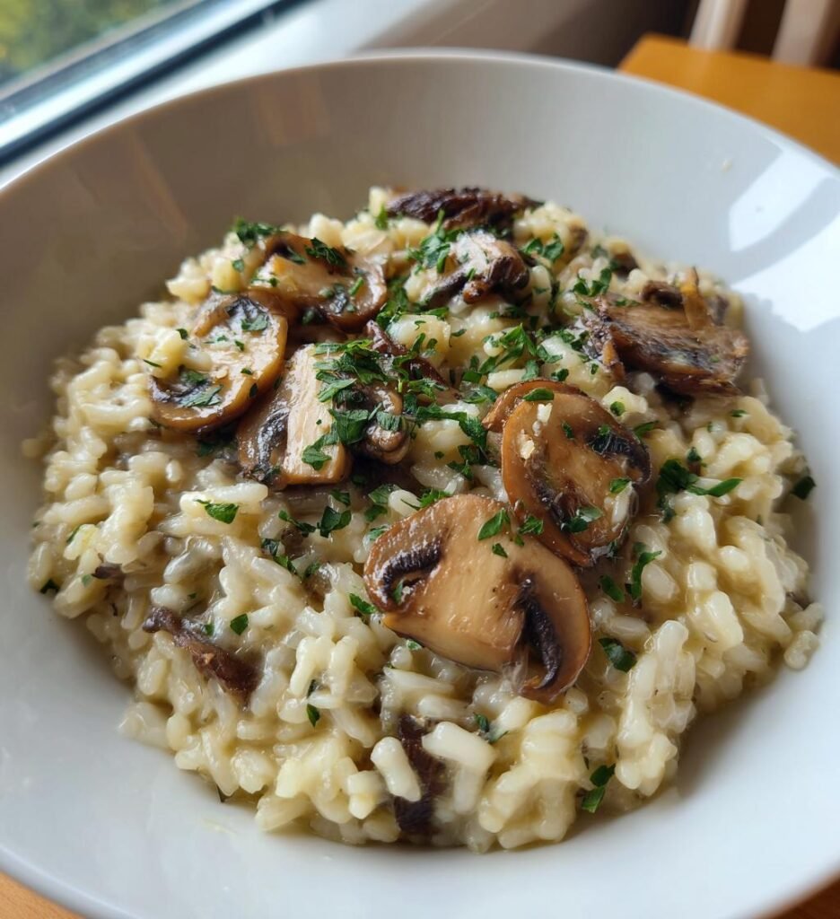 creamy mushroom risotto recipe