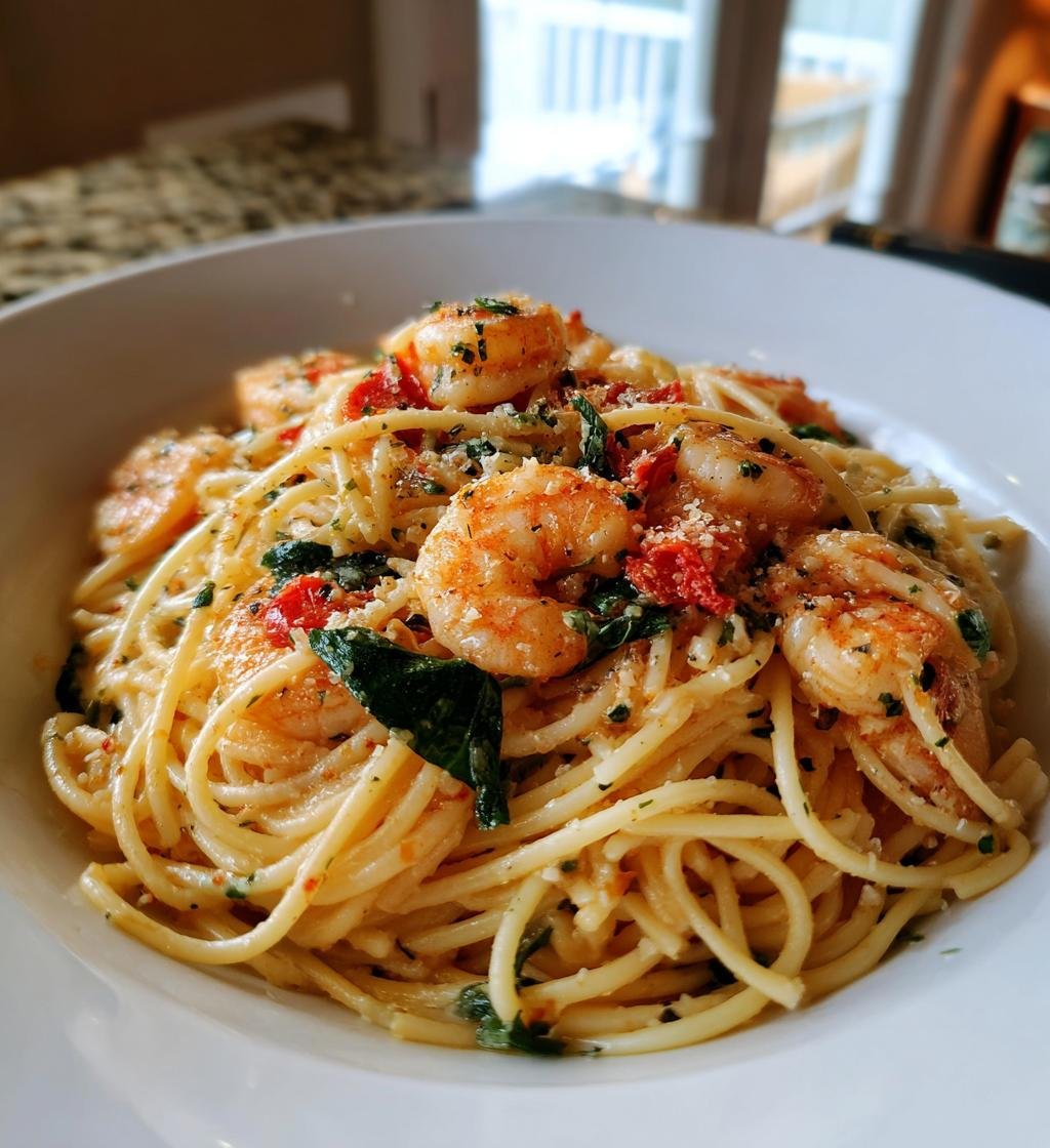 lemon garlic pasta with shrimp