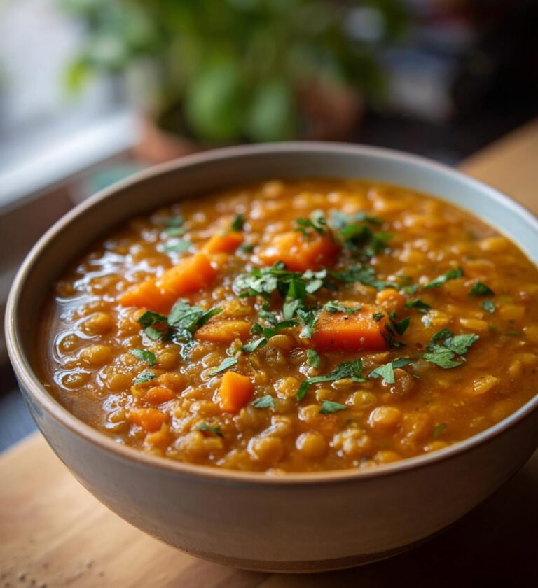 slow cooker lentil soup recipe hearty