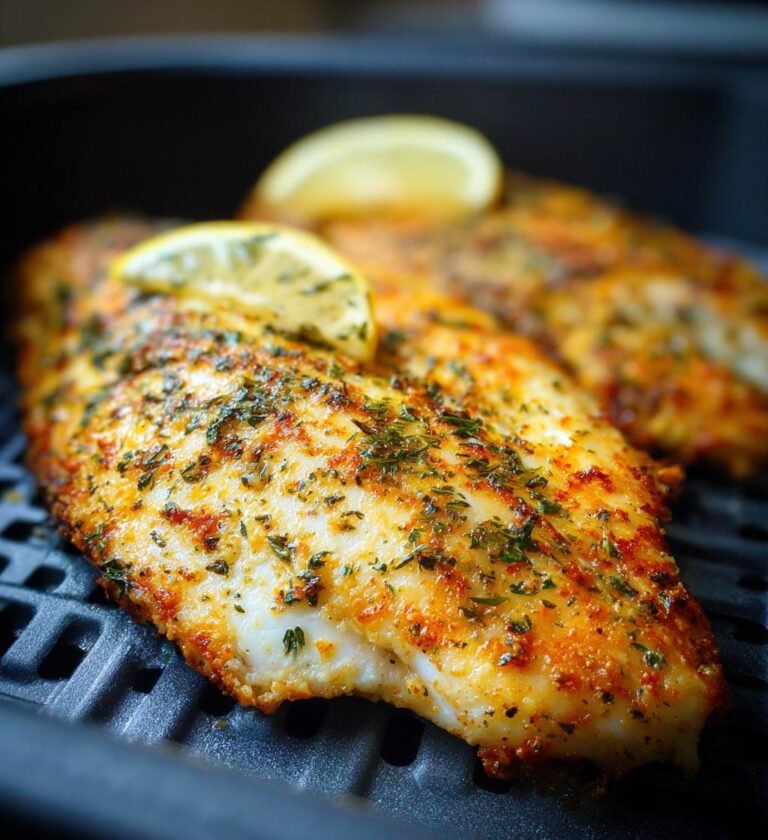 air fryer lemon garlic tilapia recipe
