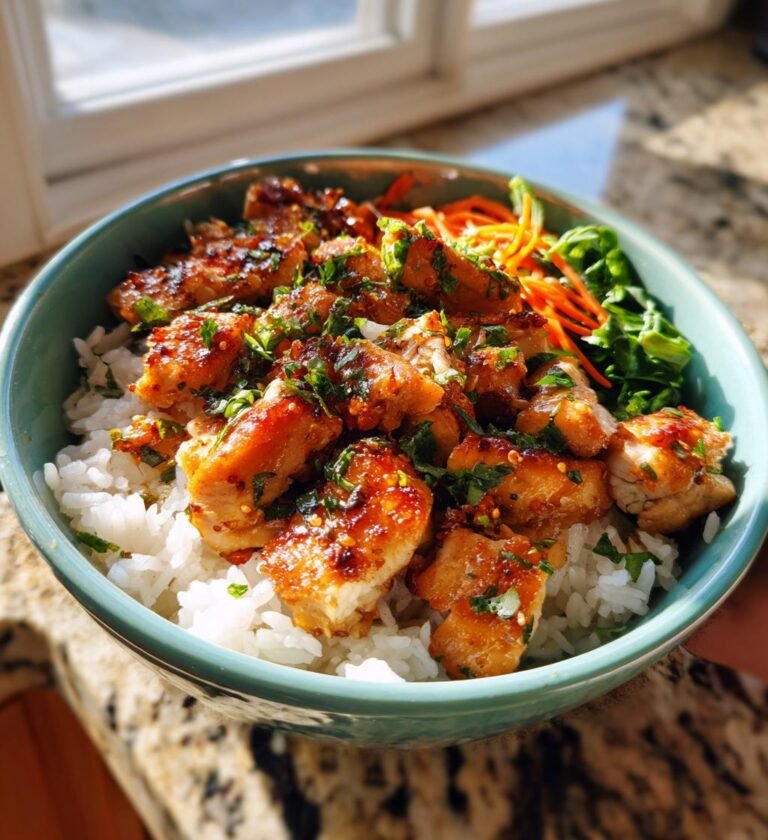 air fryer chicken rice bowl recipe