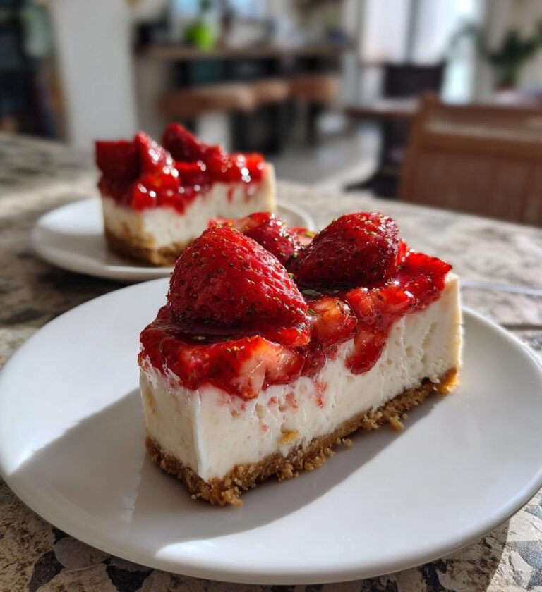 easy no bake strawberry cheesecake for summer