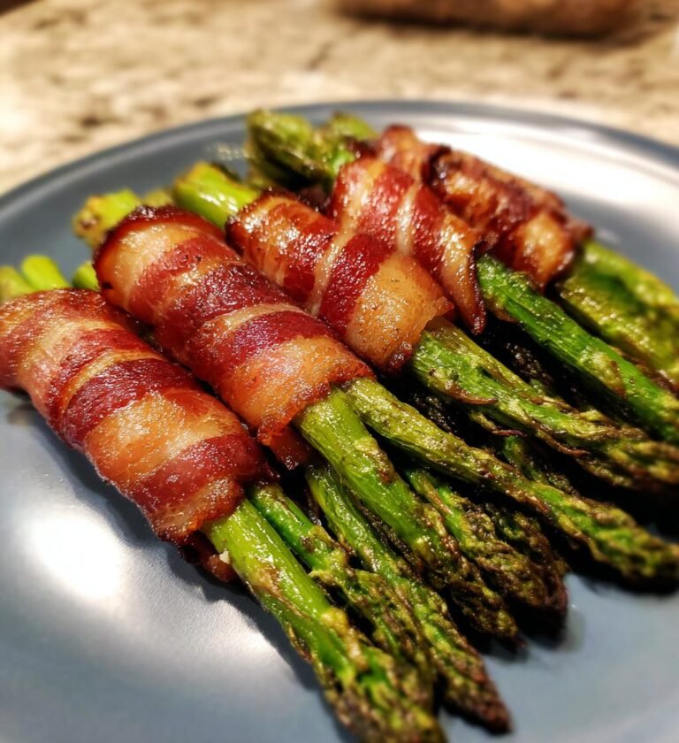 air fryer bacon wrapped asparagus for Father's Day