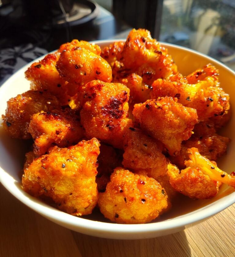 crispy air fryer buffalo cauliflower bites recipe